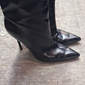 Zara Black Heeled Boots